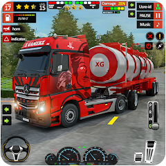 US Truck Driving Transport 3D