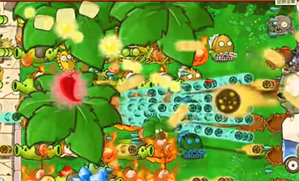 pvz hybrid version hero mode working together to pass the level