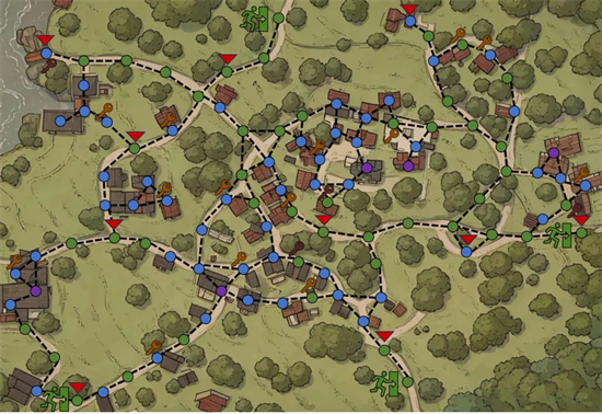 A list of the full-region road map of the Mouse Simulator map