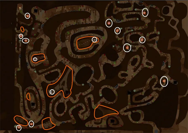 Summary of hidden areas and photon locations in the full map of Photon