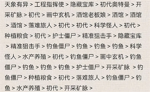 List of answers to the Ultraman activity of firing at zombies