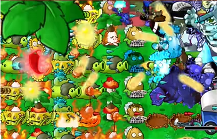pvz hybrid version hero mode working together to pass the level