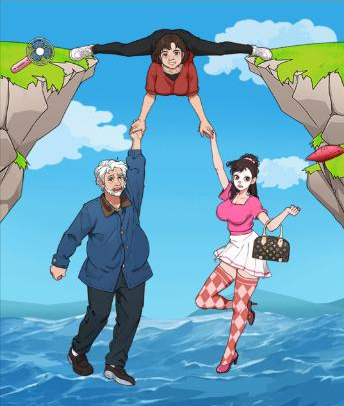 My eyes are so brave and I have the courage to climb the cliff and pass the level