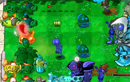 pvz hybrid version hero mode working together to pass the level
