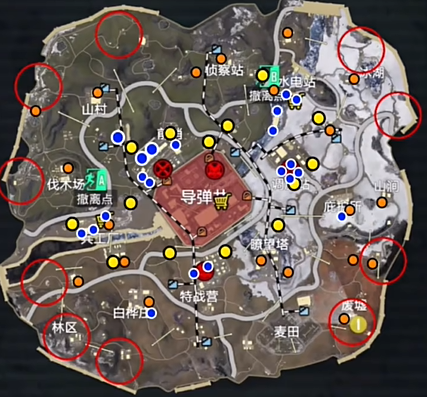 List of spawn points in the subway escape glacial restricted area