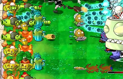 pvz hybrid version hero mode working together to pass the level
