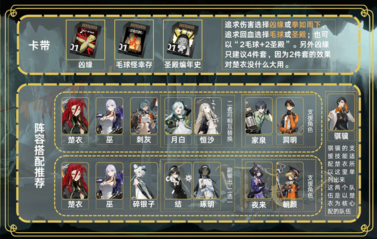 Detailed explanation of Chu Yi's lineup matching plan for Xinyue Peer