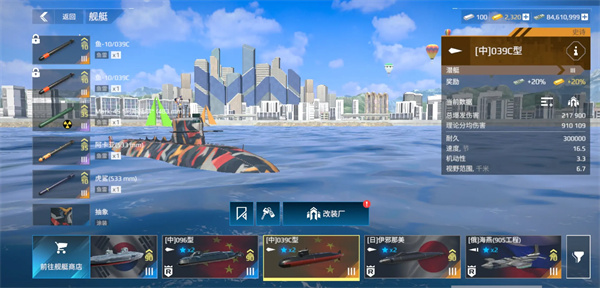 Introduction to the Performance of Modern Battleship 039C Submarine